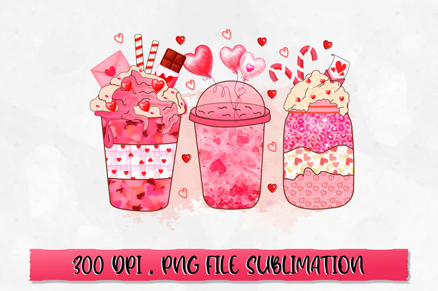 Valentine Coffee Clipart PNG Sublimation SVG Shetara Begum 