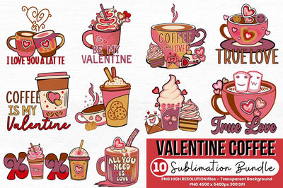 Valentine Coffee Sublimation Bundle Sublimation Regulrcrative 
