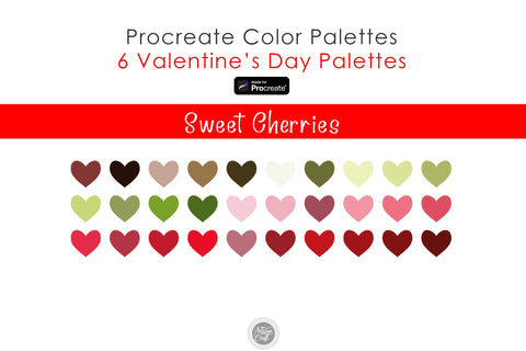 Valentine color palette for Procreate SVG Artisan Craft SVG 