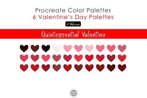 Valentine color palette for Procreate SVG Artisan Craft SVG 