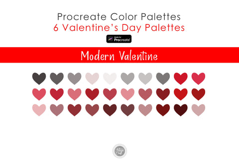 Valentine color palette for Procreate SVG Artisan Craft SVG 
