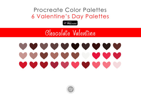 Valentine color palette for Procreate SVG Artisan Craft SVG 