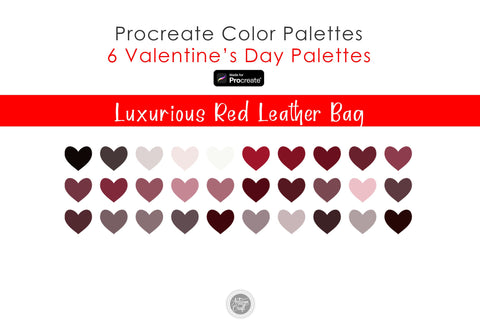 Valentine color palette for Procreate SVG Artisan Craft SVG 