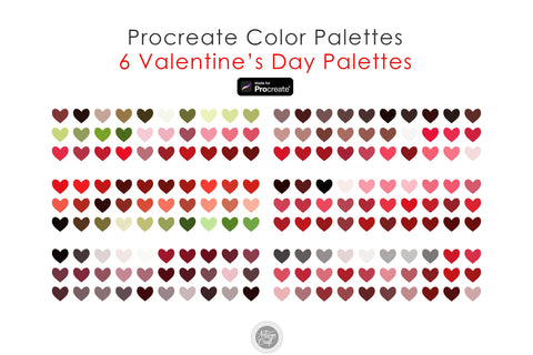 Valentine color palette for Procreate SVG Artisan Craft SVG 