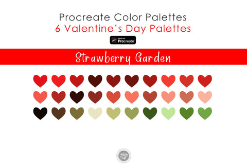 Valentine color palette for Procreate SVG Artisan Craft SVG 