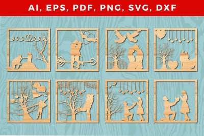 valentine couple wall decor SVG BUNDLE SVG MD JOYNAL ABDIN 