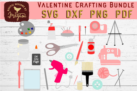 Valentine Crafting Bundle Valentine's Day SVG DXF SVG Tinker & Teal 