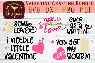 Valentine Crafting Bundle Valentine's Day SVG DXF SVG Tinker & Teal