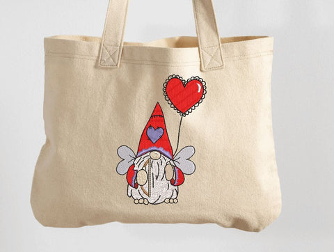 Valentine Cupid Gnome with heart Balloon Machine Embroidery Design Embroidery/Applique DESIGNS Canada Embroidery 
