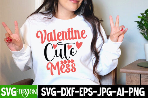 Valentine Cute Mess SVG Cut File SVG BlackCatsMedia 