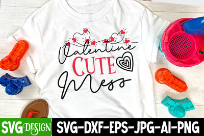 Valentine Cute Mess SVG Cut File SVG BlackCatsMedia 