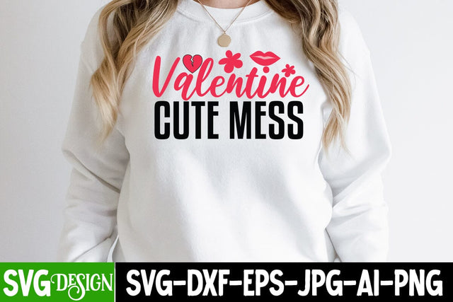 Valentine Cute Mess SVG SVG BlackCatsMedia 