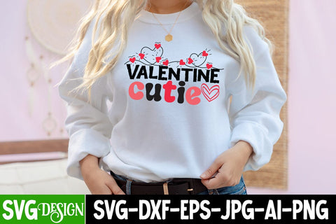 Valentine Cutie SVG Cut File, Valentine's Day SVG Design SVG BlackCatsMedia 