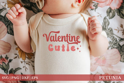 Valentine Cutie SVG | Valentine's Day Baby SVG SVG Petunia Digital Design 