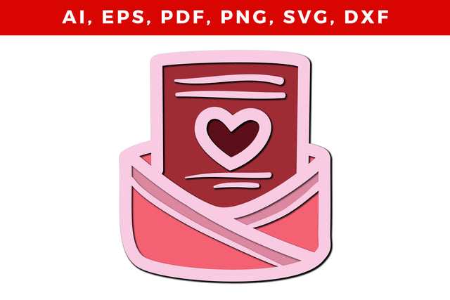 Valentine Day letter envelope layer svg SVG MD JOYNAL ABDIN 