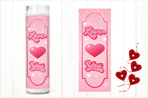 Valentine Dollar Tree Candle PNG. Dollar Tree Candle Wrap Sublimation Olga Terlyanskaya 