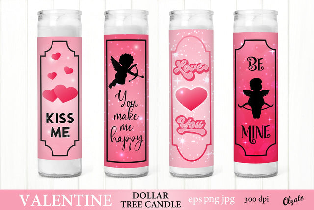 Valentine Dollar Tree Candle PNG. Dollar Tree Candle Wrap Sublimation Olga Terlyanskaya 