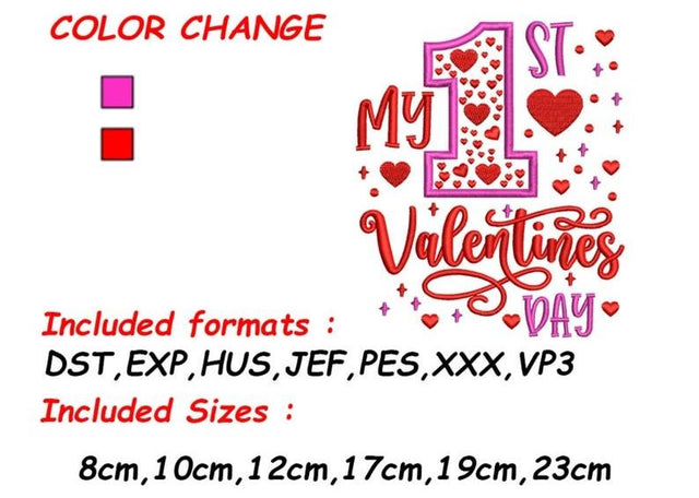 Valentine Embroidery, Valentine Design, Love Embroidery, Little Valentine, 1st Valentines Day, Girl Embroidery Embroidery/Applique DESIGNS SVG Digital Designer 