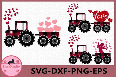 Valentine Farm Tractor Svg SVG Lerastudio 