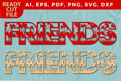 Valentine friends laser/paper cut SVG file SVG MD JOYNAL ABDIN 