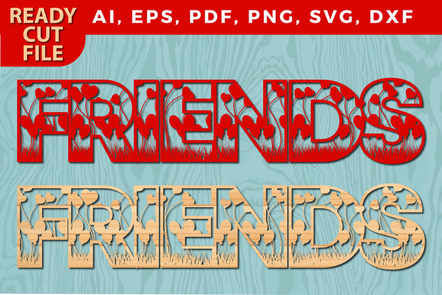 Valentine friends laser/paper cut SVG file SVG MD JOYNAL ABDIN 