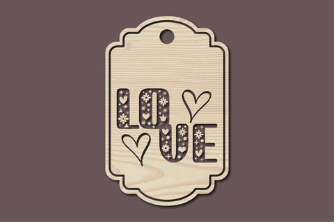 Valentine Gift Tag Laser Cut Bundle SVG Rupkotha 