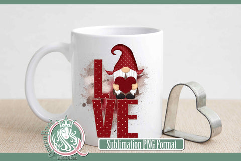 Valentine Glitter Gnome 2 Sublimation Sublimation QueenBrat Digital Designs 