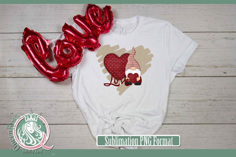 Valentine Glitter Gnome 3 Sublimation Sublimation QueenBrat Digital Designs 