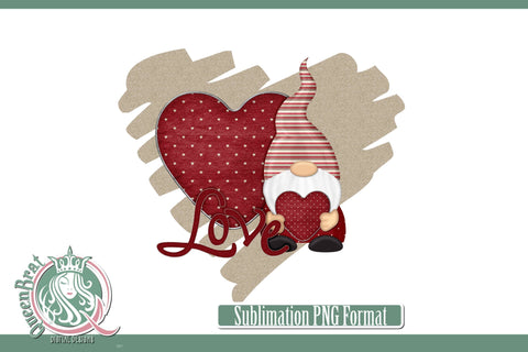 Valentine Glitter Gnome 3 Sublimation Sublimation QueenBrat Digital Designs 