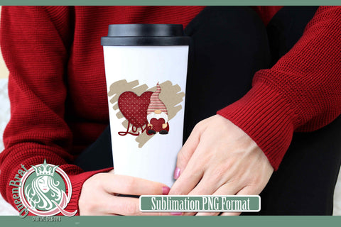 Valentine Glitter Gnome 3 Sublimation Sublimation QueenBrat Digital Designs 