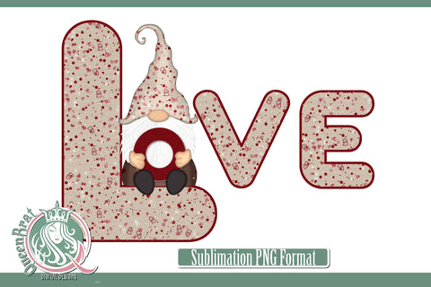 Valentine Glitter Gnome 5 Sublimation Sublimation QueenBrat Digital Designs 
