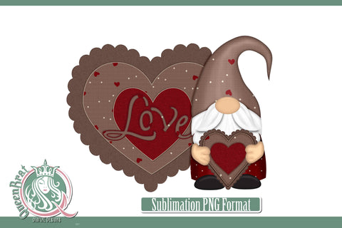 Valentine Glitter Gnome 6 Sublimation Sublimation QueenBrat Digital Designs 