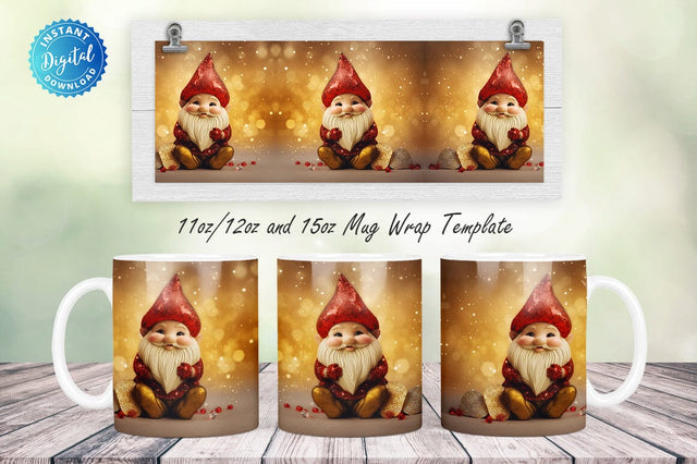 Valentine Gnome 11, 12 & 15 Oz Mug Sublimation Sublimation Regulrcrative 