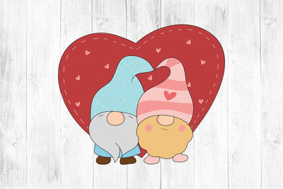 Valentine Gnome Clipart Couple Gnome Full Of Love SVG SVG dapiyupi store 