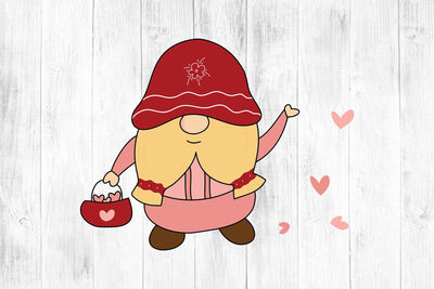 Valentine Gnome Clipart Full Of Love SVG SVG dapiyupi store 