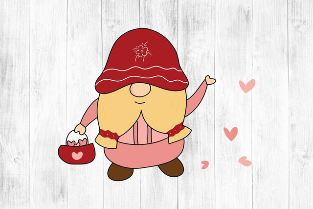 Valentine Gnome Clipart Full Of Love SVG SVG dapiyupi store 