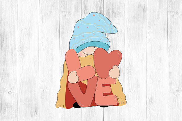 Valentine Gnome Clipart Love SVG SVG dapiyupi store 