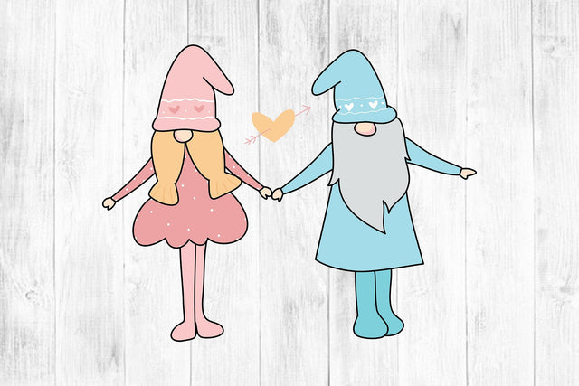 Valentine Gnome Clipart SVG Gnomes Date SVG dapiyupi store 