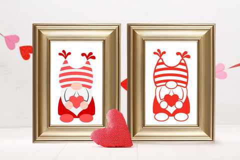 Valentine Gnome Holding Heart SVG SVG Designed by Geeks 