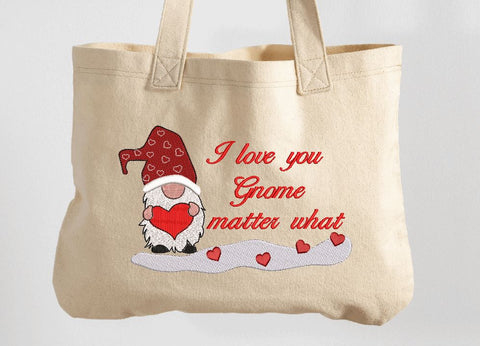 Valentine Gnome, I love you Machine Embroidery Design Embroidery/Applique DESIGNS Canada Embroidery 