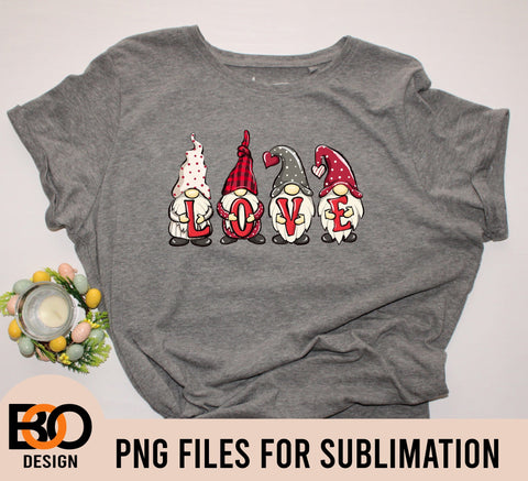 Valentine Gnome PNG, Valentine PNG, Valentine Love, Pink Buffalo Plaid, Valentine Sublimation Design, Valentine's Day Shirt Design, PNG Sublimation BOO-design 