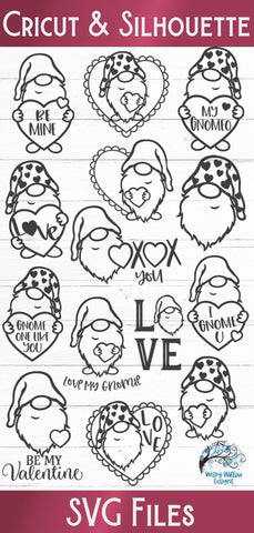 Valentine Gnome SVG Bundle SVG Wispy Willow Designs 