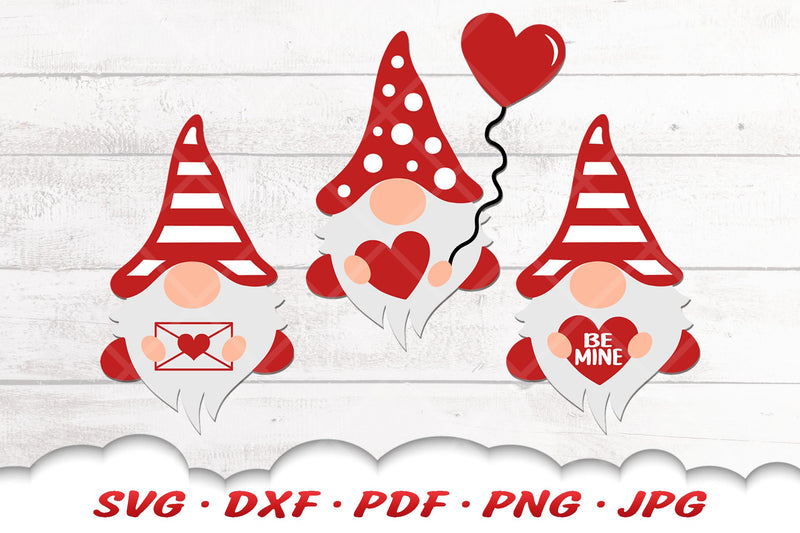 Valentine Gnome SVG | Gnome SVG Bundle | Valentines Day SVG - So Fontsy