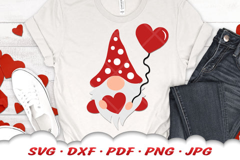Valentine Gnome SVG | Gnome SVG Bundle | Valentines Day SVG SVG Cloud9Design 