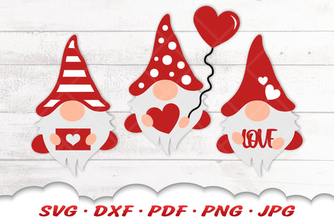 Valentine Gnome SVG | Gnome SVG Bundle | Valentines Day SVG SVG Cloud9Design 
