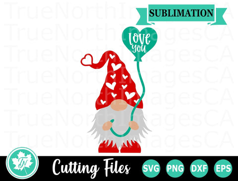 Valentine Gnome SVG | I Love You SVG TrueNorthImagesCA 