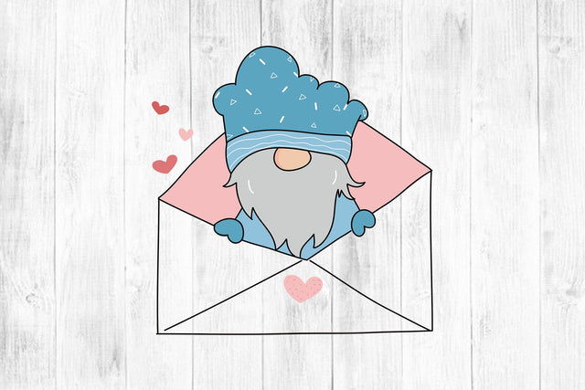 Valentine Gnome SVG Mailer Gnome Clipart SVG dapiyupi store 