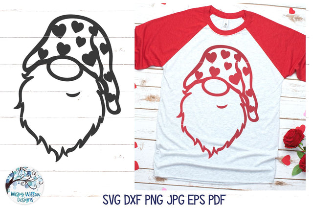Valentine Gnome SVG SVG Wispy Willow Designs 