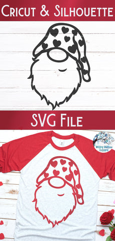 Valentine Gnome SVG SVG Wispy Willow Designs 