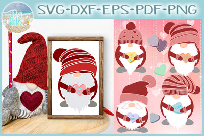 Valentine Gnome Sweethearts Quotes Mini SVG Bundle SVG Harbor Grace Designs 